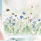 Wandtattoo Loft Fensterbilder Frühling mit Kornblumenwiese& Hummeln – A3 Bogen, Wiederverwendbar – Frühlingsdeko Fenster, Frühlingsbild Fenster, Fensterdeko Frühling, Fensterfolie Frühling