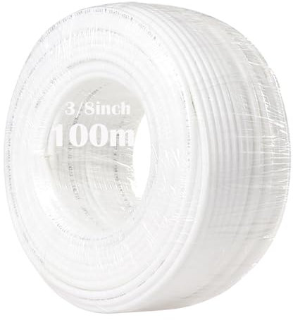 Tubo Multistrato, Dujelixa Water Tubo-100 metri, tubo flessibile 3/8'' PE, per sistemi a osmosi inversa, filtri dell'acqua, frigoriferi, Raccordi Osmosi Inversa(diametro esterno: 9,5 mm)