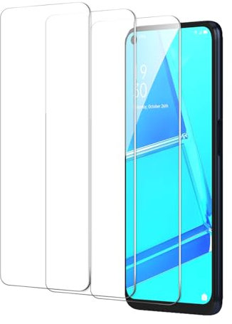 Protector de Pantalla para Oppo A52/A72/A92, Cristal Vidrio Templado, Dureza 9H, Ultra Transparente, Anti Arañazos, Sin Burbujas, Antihuellas, Ultra Resistente, 3 Unidades