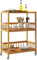AuraCraft Carrello Cucina in Legno di bambù con 3 Ripiani, Multiuso Carrello Bamboo Portavivande Carrello da Portata
