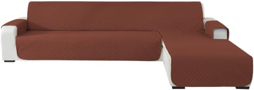 Ystyle Sofabezug L Form 4 Sitzer, Universal Reversibel Couch Bezug L-Form Für Links/Rechts Halbinsel, Sofaüberwurf L Form Wasserdicht, Couch Cover L Shape Fleckenresistent (285cm, Kaffee)