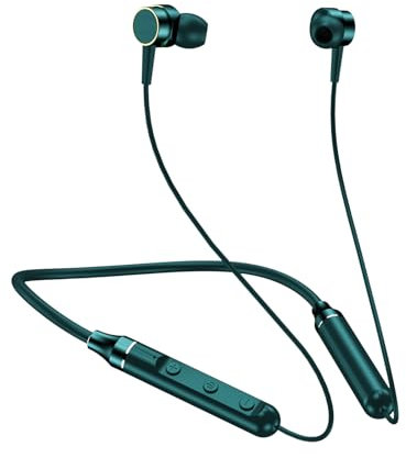 SENECESLI Bluetooth Headphones, 5.1 Wireless Sports Earbuds, Stereo In-Ear Earphones, Noise Cancelling Headsets for Gym Running Workout (Green)