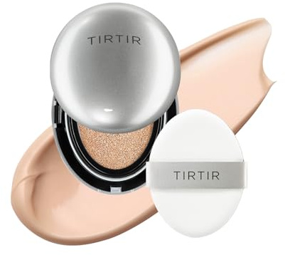 TIRTIR Aura Glow Korean Cushion Foundation Mit Silberfarbenem Kissen In Minigröße (0,15 Fl Oz) 21C Cool Ivory