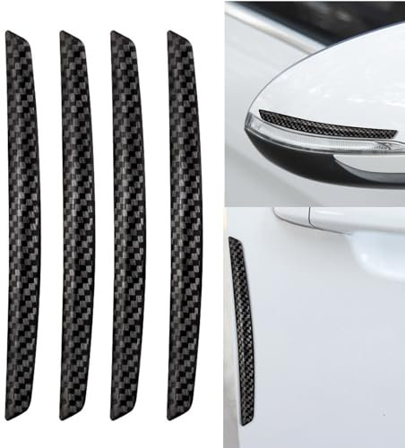 DHWEKU 4 pezzi protezioni per i bordi delle porte dell'auto, alta qualità, in gomma nera