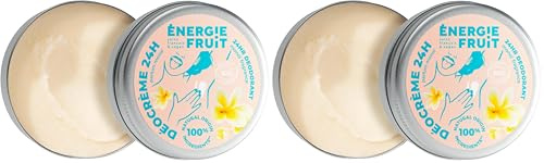 ENERGIE FRUIT| Déodorant crème |Parfum Monoï | BIO certifié par ECOCERT (Lot de 2)
