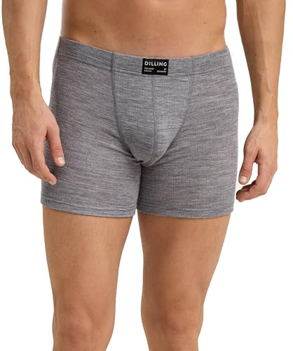 Dilling Boxershorts aus Merinowolle für Herren - Grau meliert L