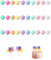30 Stück Tortendeko Kugeln Cake Topper, Tortendeko Balls, Kuchen Deko Kugeln, Mini Ballons Bunte Luftballons Einsatz für Hochzeit Geburtstag Jahrestag Babyparty Cupcake Deko Kuchendekoration