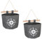 Cabilock 2pcs Baumwolle Leinen Kombination Lagerung Tasche Hängen Veranstalter über Tür Beutel Kleinigkeiten Organizer