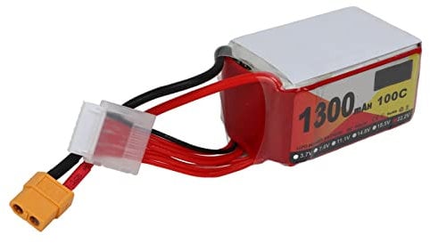 Fydun RC Battery Pack 22.2V 100C 1300mAh 6S Lipo Power Battery with XT60 Plug for FPV Drone Quadcopter for Families