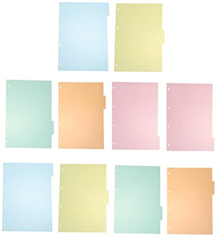 Operitacx 10 Stück Klassifikations-trenntafel Trennwände Für Aktenordner Klare Trennwände Kleiner Ordner Mit Trennwänden Trennwände Für Schulbedarf A5 Trennwände Farbige Etiketten Tab Papier