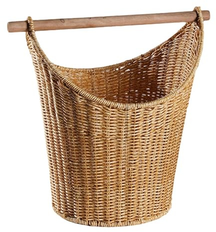 MagiDeal Toilet Paper Storage Basket with Roll Holder Bar Space Toilet Roll Basket Saving Stylish Home Decoration Easy to Use Bathroom Tissue Organizer