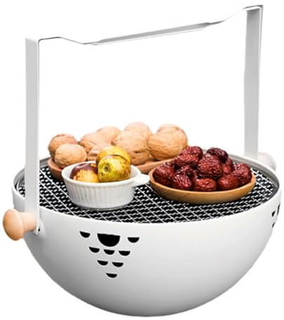 lisutupode Parrilla barbacoa de carbón, hornillo plegable y compacto | Barbacoa de carbón con asa anticalentante – Ideal para camping, excursiones, picnics, barbacoas y cocina Fondue
