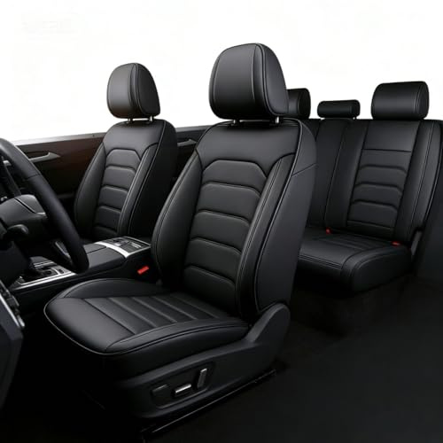 BAITUB Autositzbezüge - 5-teilig Komplettset Sitzbezüge Auto(Vorder- & Rücksitze) - Wasserabweisend & Bequem - Kompatibel Airbags Sicherheitsgurten【Für Peugeot 207 CC,Schwarz】