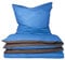 Schiesser Bettwäscheset Doubleface | 2-teilig | Zweifarbig | Renforcé | 100% Baumwolle | Oeko-Tex Zertifiziert | Reißverschluss | 155x220cm + 80x80cm | Blau-Dunkelgrau