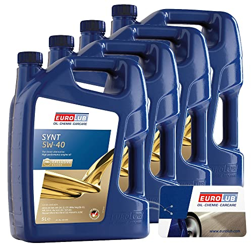 4x 5 L = 20 LITER EUROLUB SYNT SAE 5W/40 MOTOR-ÖL MOTOREN-ÖL 32123282