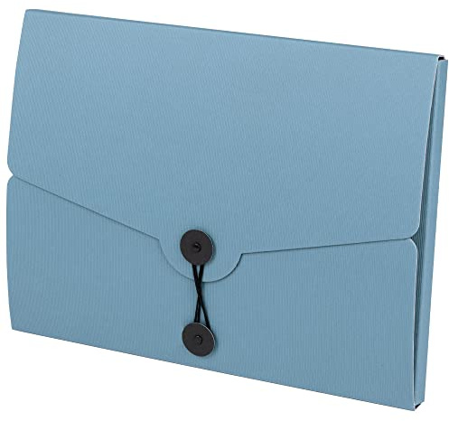 Stone Rössler SOHO Dokumentenmappe A4 | Schnellhefter Pappe | Papphefter | Mappe | Ordnungsmappe mit Kordelverschluss | für DIN A4 | 1 Stück | Farbe: Blau | Denim