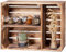 LAUBLUST Gewürzregal Holz Vintage - ca. 50 x 17 x 40 cm, Holzregal Geflammt | Küchenregal Querformat 2 Regalböden