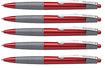 Schneider Loox Druck-Kugelschreiber (5x rot)