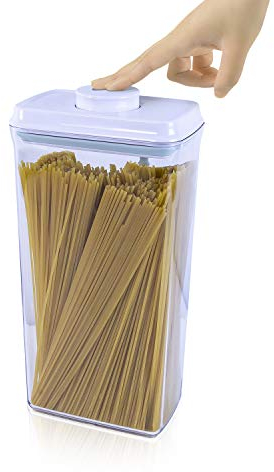iChewie - BopTop (1 Pièce - Spaghetti/Cereal) Récipient hermétique pour Le Stockage des Aliments - Boîte à Joint mécanique en Silicone - empilable sans BPA - 3200ml