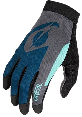 O'NEAL | Fahrrad- & Motocross-Handschuhe | MX MTB DH FR Downhill Freeride | Unser leichtester & bequemster Handschuh, Nanofront®- Handpartie | AMX Glove | Erwachsene | Blau Grau | Größe M