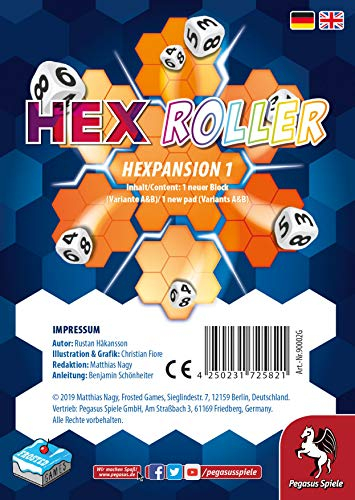 Pegasus/Frosted 90002G HexRoller: Hexpansion 1 [Erweiterung] (Frosted Games), Keine