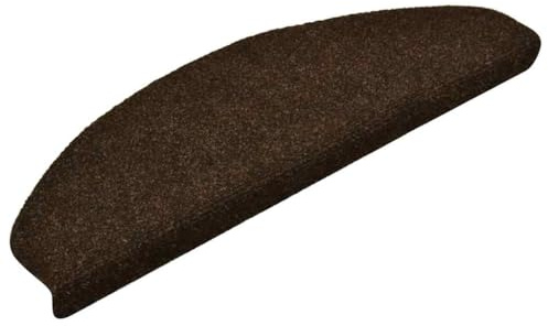 vidaXL Stufenmatten Selbstklebend 15 STK. 65x21x4 cm Braun Halbrund Groß