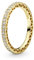 PANDORA Funkeln und Herzen Ring aus 14 Karat vergoldeter Metalllegierung mit Zirkonia - kombinierbar mit Schmuck Signature Kollektion - Größe: 58