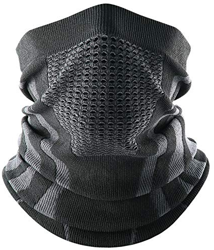 WTACTFUL Schlauchschal Herren Halbe Sturmhaube Halstuch Halswärmer Ski Mask Skimaske Halsschlauc Neck Gaiter Motorrad Gesichtsmaske für Winter Laufen Skifahren Snowboarden Schwarz