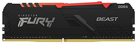 Kingston FURY Beast RGB 8GB 3733MT/s DDR4 CL19 Mémoire Kit pour PC Module Simple KF437C19BBA/8
