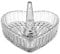 Handmade Clear Glass Ring Holder Dish for Jewelry Decorative Heart Design Ring Tray Dresser Top Jewelry Holder for Girl