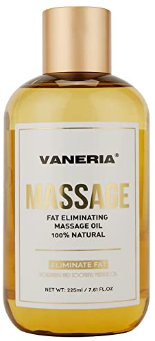 VANERIA Massageöl Muskelentspannung für Erwärmen, Gelenkschmerzen Linderung, Verbessert die Durchblutung und entlastet Druck, Anti-Cellulite und Straffende der Haut Traubenkerne Massageöl 225ML