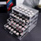 Guolich 4 Tier Nail Art Decoration Storage Box Transparent Acrylic Nail Art Jewelry Accessories Storage Box Rack Shelf Display Stand Holder for Cosmetic Jewelry