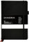 Dinora® Notizbuch A5 Hardcover - Dotted - PU Leder-Optik - 200 nummerierte Seiten - 100g Avery Papier- Schwarz