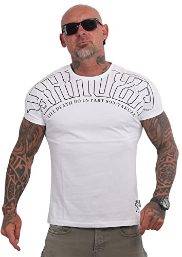 Yakuza Herren Warrior T-Shirt, Weiß, 4XL