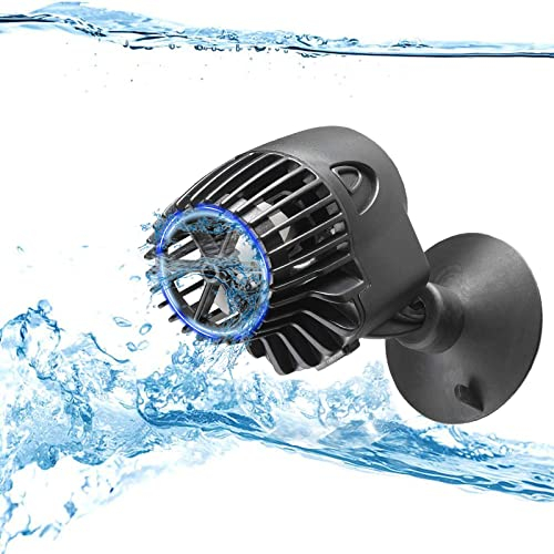 Wavemaker Pompe de circulation pour aquariums d'eau douce et d'eau salée 3000 L/H Pivotant à 360° Noir