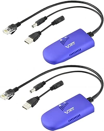 Vonets VAP11G-300(EIN Paar) 2,4-GHz-Band-WLAN-Brückenadapter WiFi auf LAN 300Mbit/s 802.11b/g/n für Überwachung, Sicherheitssystem, Elektronische Waage mit Access Point-Funktion Interne Zwei Antennen