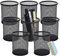 DARUITE Stiftehalter Schreibtisch Organizer Stifteköcher Stiftebecher Stiftebox Stiftehalter kinder Büroorganizer, für Büros, Klassenzimmer, stiftehalter Rund Schwarz x 8 Stück