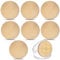 BENECREAT 8PCS 40mm Blank Eisen Challenge Coin mit Kunststoff-Acrylbox, Goldene Flache Runde Rohlinge für DIY Geburtstags Vatertag Geschenk