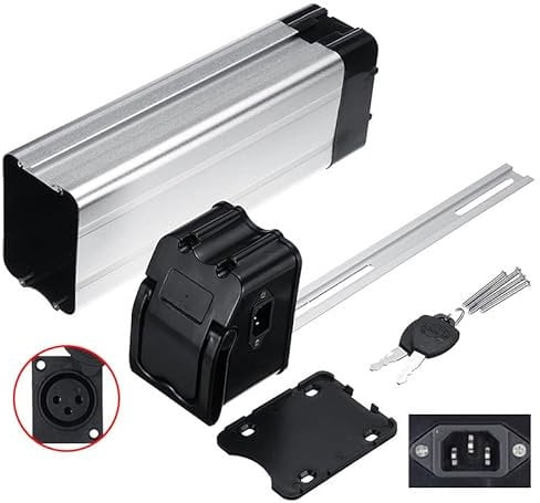 XBERSTAR Battery Box for Ebike 36V/48V Lithium Battery 18650 Large Shell Case Holder Bike (Character Charging Port)