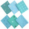 Qililandiy Baumwollstoff 100% Baumwolle Nähstoffe mit verschiedenen Muster Patchwork DIY Stoffpaket 46x56cm Zugeschnittene Stoff Quadrate zum Nähen Handwerk Deko (6 Stück Blau)