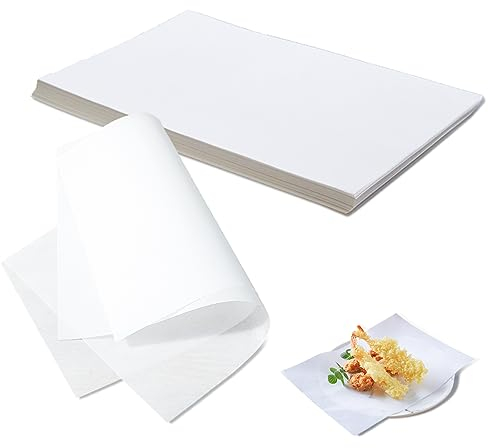 500 Stück Backpapier Weiß, Brotpapier, Antihaftbeschichtung Butterpapier, Pergamentpapier Zum Backen, 20 X 30Cm, Wasserdicht Ölbeständig für Die Zubereitung Des Perfekten Hamburgers - für Den Grill