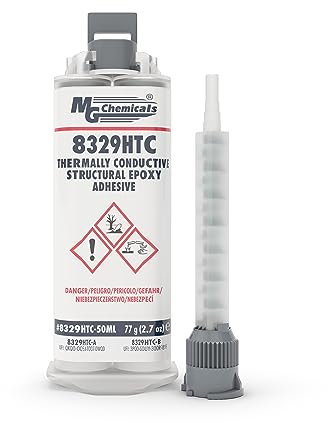 MG Chemicals 8329HTC-50ML Thermally Conductive Structural Epoxy Adhesive, 2-Part, 98g Dual Cartridge