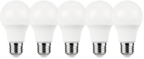 Müller-Licht 5 x LED Leuchtmittel A60 Birnen 4,9W = 40W E27 matt 470lm warmweiß 2700K 200°