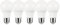 Müller-Licht 5 x LED Leuchtmittel A60 Birnen 4,9W = 40W E27 matt 470lm warmweiß 2700K 200°