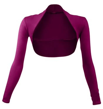 Glamexx24 Bolero para Mujer de Manga Larga, Elegante Chaqueta de Hombro, Chaqueta Corta, Cárdigan con Encogimiento, Cárdigan Ligero para Vestido para Fiestas