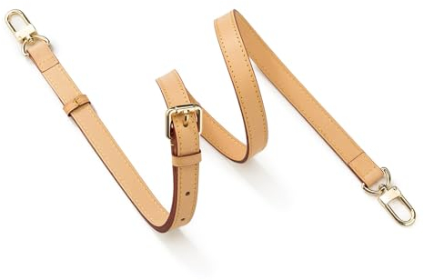 Umiup Vachetta Leder Ersatz Umhängetaschen Gurt, Schultergurte für Pochette Little Pouch Speedy Nano Noe, Handtasche Dekoration Kette mit Geschenkbox (Breite: 1.8 cm & Länge: Einstellbare 100–120cm)