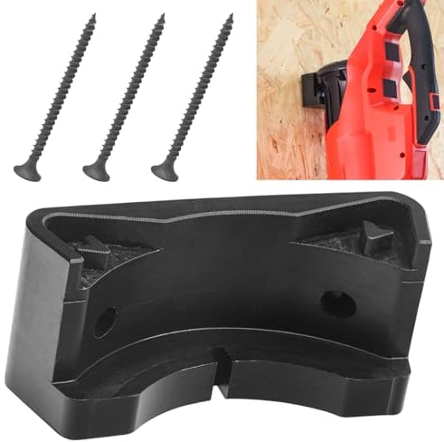 Heavy-Duty Leaf Blower Wall Mount for Milwaukee M18 2724-20 2724-21 Blower, Wall Mounting Bracket Holder Storage Hooks for Workspace Optimization