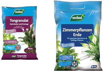 Westland Tongranulat, 10 l – Pflanzgranulat ideal für Hydrokultur & Zimmerpflanzen Erde, 8 l – Erde mit Tongranulat