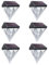 Piccola lampada da parete con diamanti in stile europeo, lampada solare, impermeabile, cortile, giardino, balcone, applique a LED in muratura, scala da terrazza, lampada decorativa da parete,
