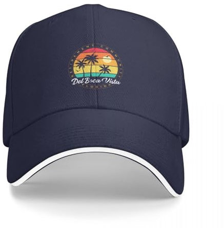 COSIUOS Basecap Seinfeld T ShirtDel Boca Vista Vintage Tv Show Baseball Kappe Sonnenhut Golf Mann Kappe Frauen